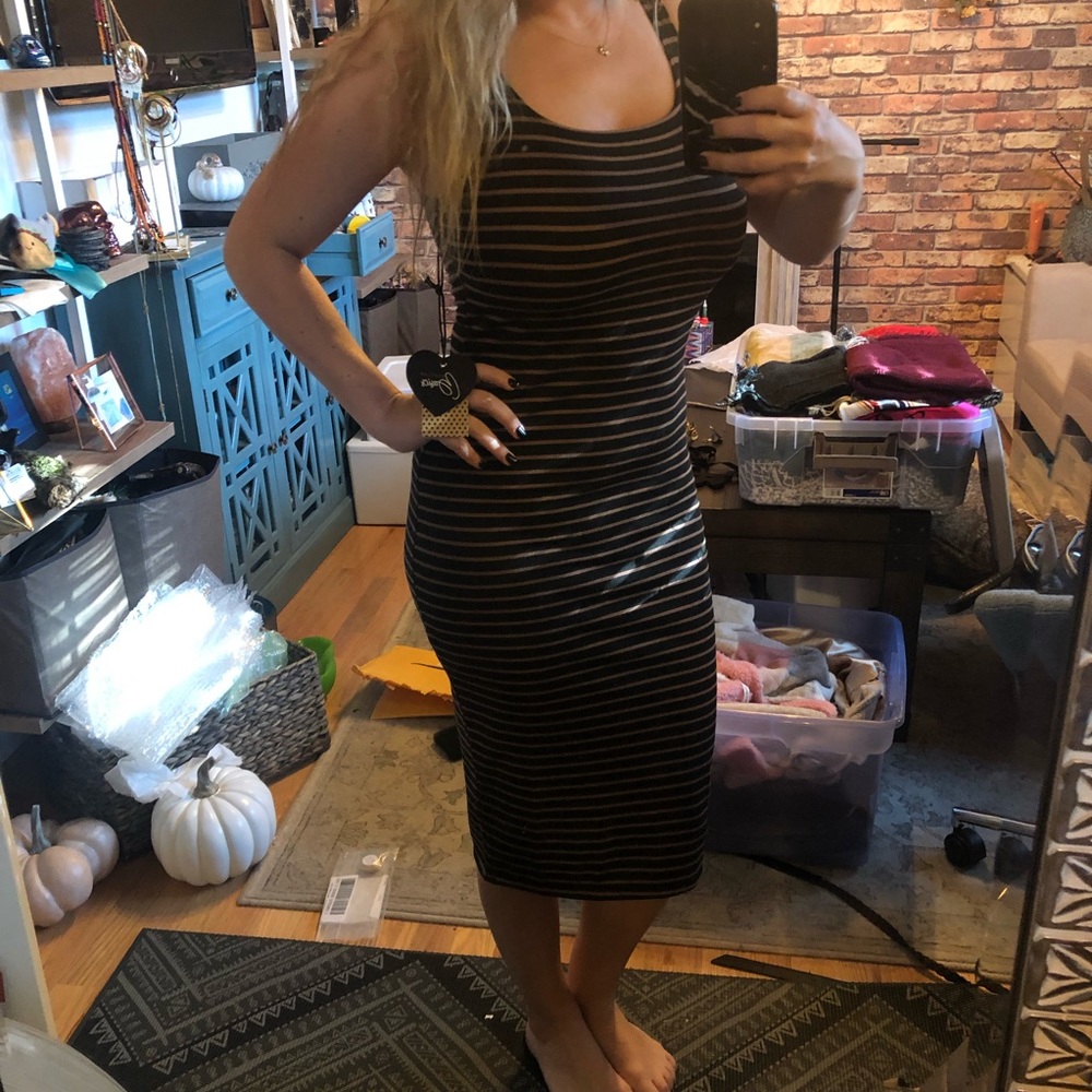 Striped Body con Dress